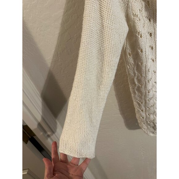 Coldwater Creek Ramie & Cotton Chunky Knit Cardigan - Picture 3 of 11